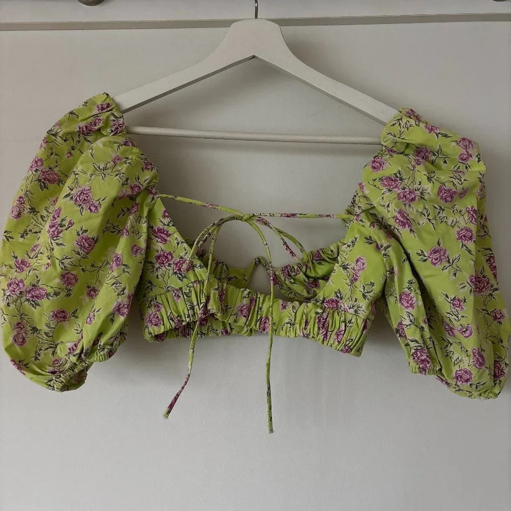 Zara Floral Top sz XS/S - Picture 2 of 5